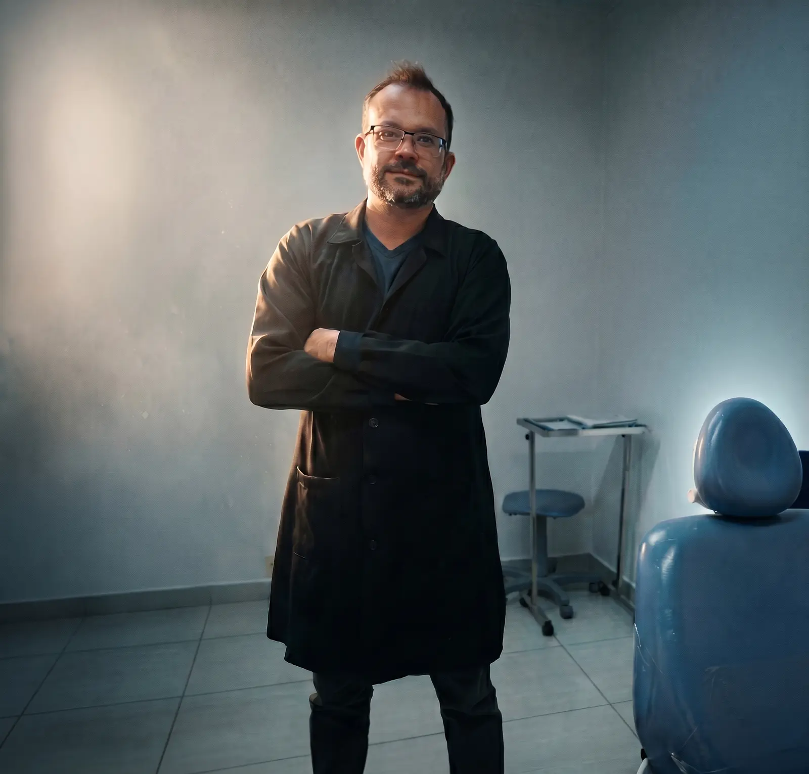 Dr. Plínio Cesar Oliveira em seu consultório odontológico